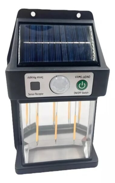 Luminária Solar Candeeiro De Parede Preto Genérico Yx-666 3w Nova