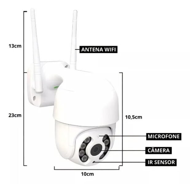 Câmera Wi-Fi Externa Home Smart Dome Ip - Segurança Inteligente com Visão 360º